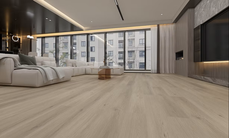 $2.99/sq. ft. ($70.62/Box)  Vinyl 7 Garnet "WOODCRAFT" with Attached Underlayment