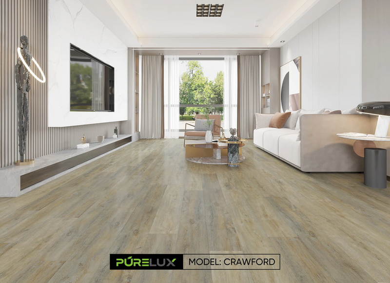 $3.39/sq. ft. ($82.07/Box) Thickness 7.0 mm Vinyl Plank - Dynamic  "Crawford" with Attached Underlayment