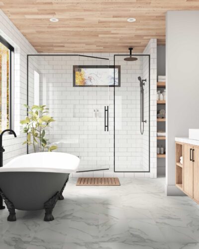 $3.59/sq. ft. ($71.90/Box) Thickness 7.0 mm Vinyl Tile - Curate  "MASSA" with Attached Underlayment