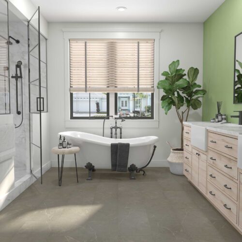 $2.89/sq. ft. ($56.00/Box) Thickness 6.5 mm Vinyl Tile - Difference  "THRONE" with Attached Underlayment