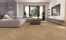 $3.89/sq. ft. ($79.12/Box)  Vinyl Herringbone Collection "HONEY OAK" with Attached Underlayment