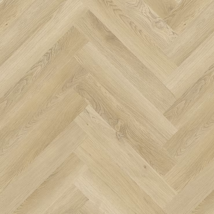 $3.89/sq. ft. ($79.12/Box)  Vinyl Herringbone Collection "LIGHT CHAMPAGNE" with Attached Underlayment