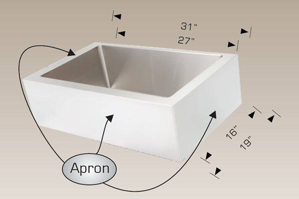 203348 Farmhouse/Apron Stainless Steel Kitchen Sink