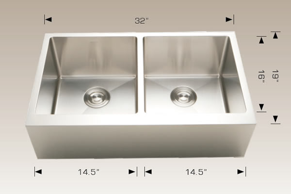 203622 Plus Farmhouse/Apron Stainless Steel Kitchen Sink