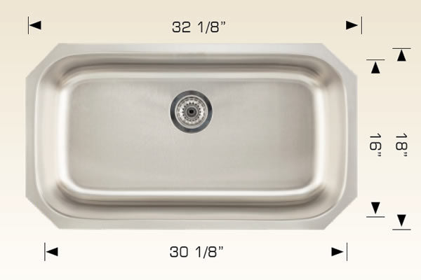 207026 Undermount Stainless Steel Kitchen Sink