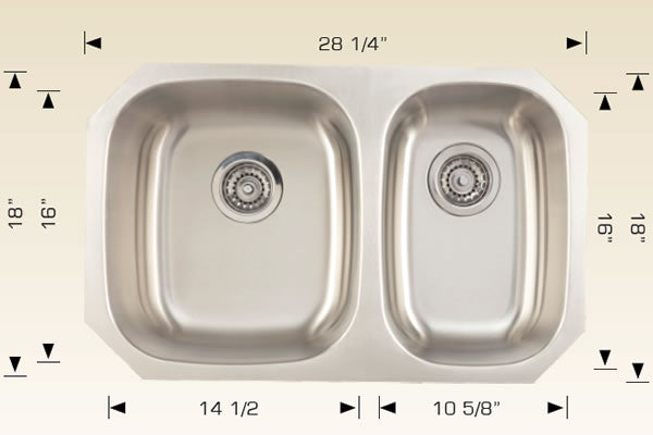 207028 Undermount Stainless Steel Kitchen Sink