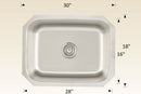 207046 Undermount Stainless Steel Kitchen Sink
