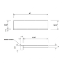 STAIR TREAD SOLID OAK ST101 42”*10”*7/8” Square Edge With the Return Close