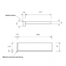STAIR TREAD SOLID MAPLE ST201 42”*10 1/2”*7/8” Square Edge With the Return Open Left