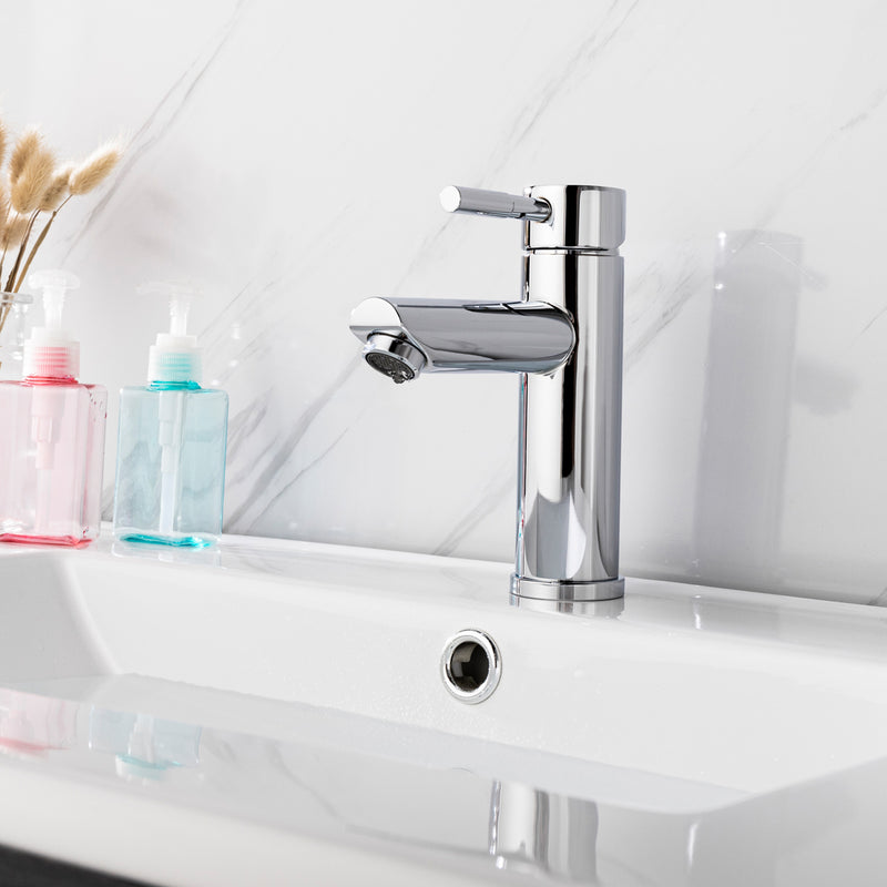 Chrome 1 Hole Single-Handle Bathroom Faucet B20401012