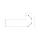 STAIR TREAD SOLID OAK ST101 Standard Buno Square Edge With the Return Open Right