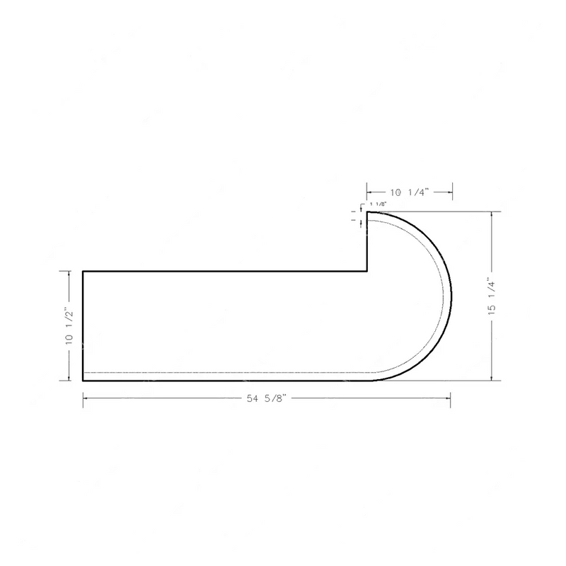 STAIR TREAD SOLID OAK ST101 Standard Buno Square Edge With the Return Open Right