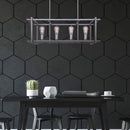 CARLI Chandelier (brushed nickel and brushed dark grey)