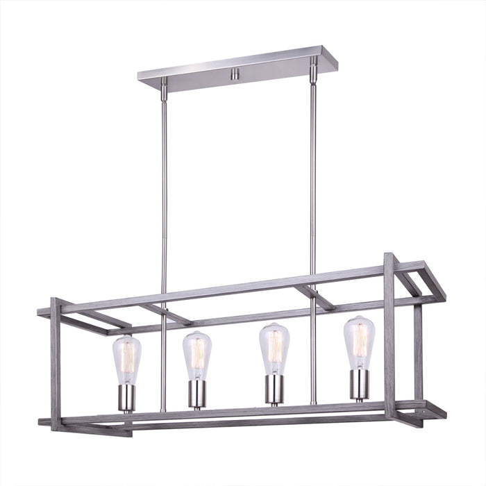 CARLI Chandelier (brushed nickel and brushed dark grey)