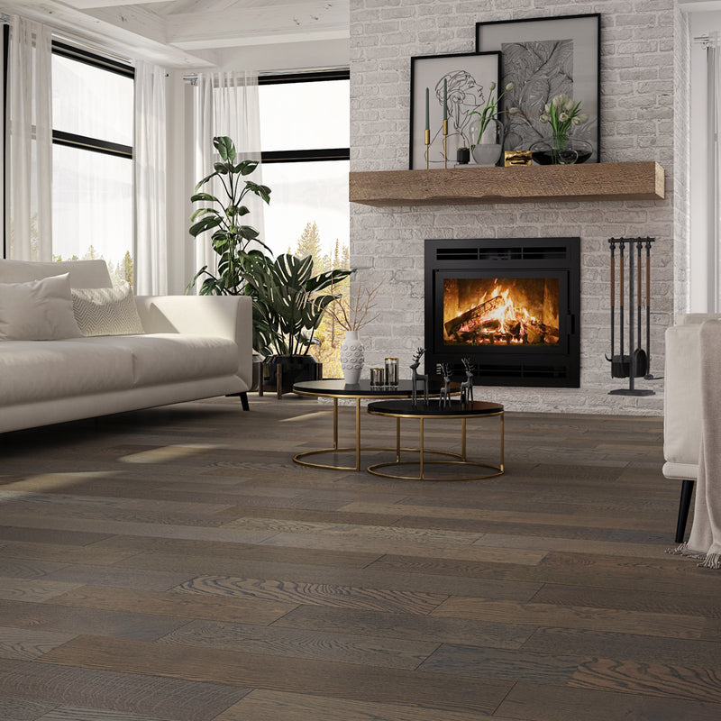 $7.99/sq. ft. ($154.84/Box) Wellington Heights "EVERTON" Engineered Oak Wood Flooring Wire Brushed