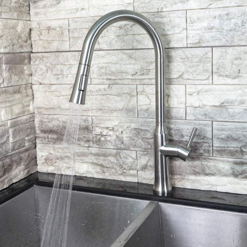 Brushed Nickel Single-Handle Kitchen Faucet K134M01162