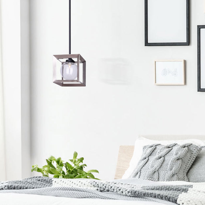 LEO Pendant (matte black with brushed nickel)