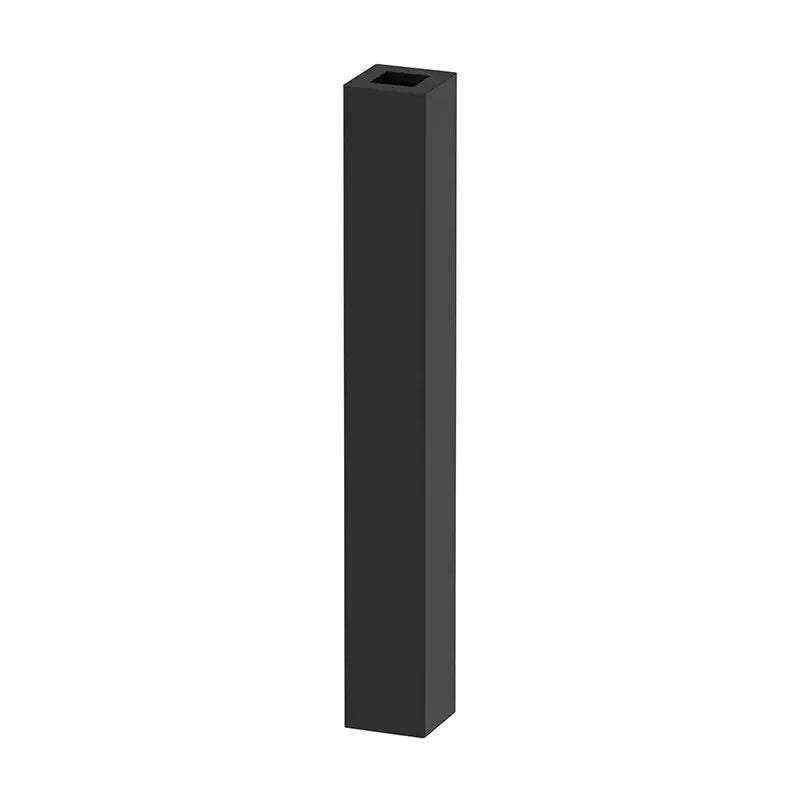STAIR BALUSTER SHOE PS12712B 1/2″SQ. TALL MODERN STEEL SHOE 1″W X 7 1/2″H – SATIN BLACK