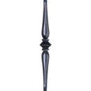 STAIR BALUSTER  PT132D44B 1/2″SQ. DOUBLE COLLAR TUBULAR PICKET 44″ – SATIN BLACK