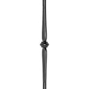 STAIR BALUSTER PT64I2T14B 9/16″ROUND DOUBLE COLLAR TUBULAR PICKET 44″ – SATIN BLACK