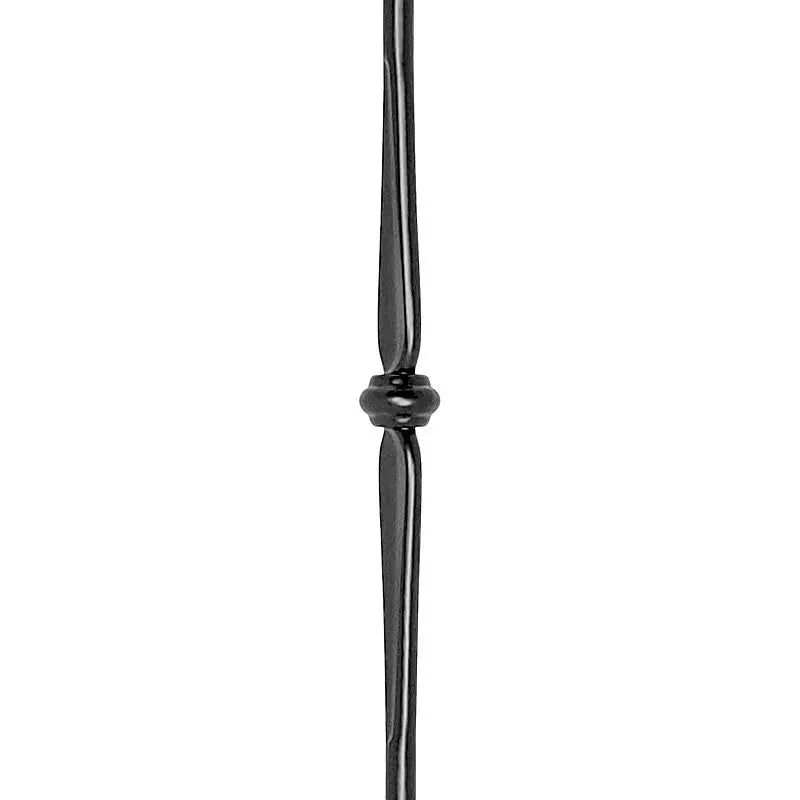STAIR BALUSTER PT64I2T14B 9/16″ROUND DOUBLE COLLAR TUBULAR PICKET 44″ – SATIN BLACK