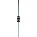 STAIR BALUSTER  PT683D44B 1/2″SQ. DOUBLE COLLAR TUBULAR PICKET 44″ – SATIN BLACK