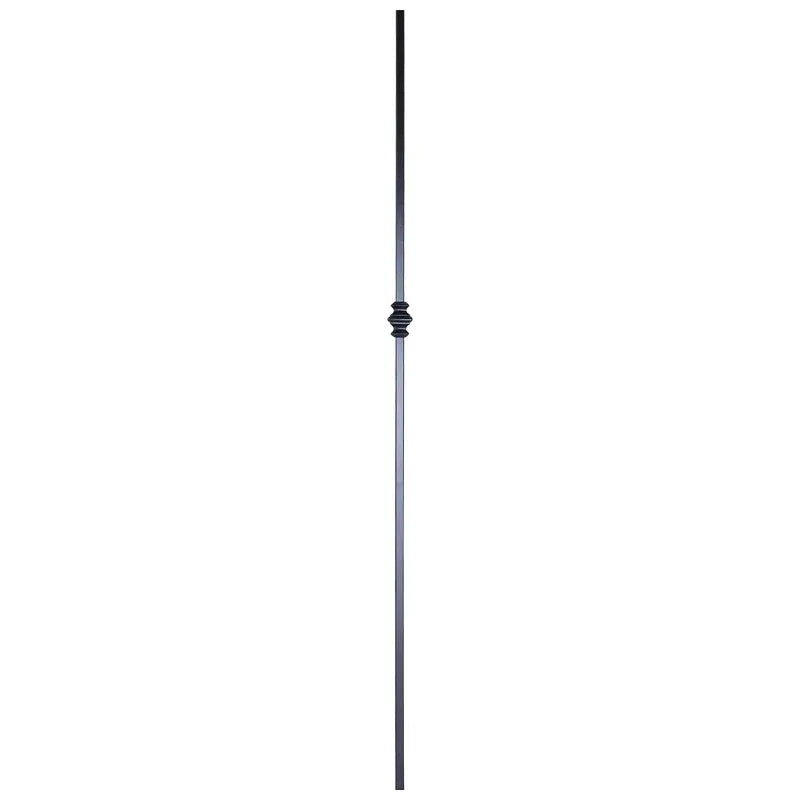 STAIR BALUSTER  PT683S44B 1/2″SQ. SINGLE COLLAR TUBULAR PICKET 44″ – SATIN BLACK