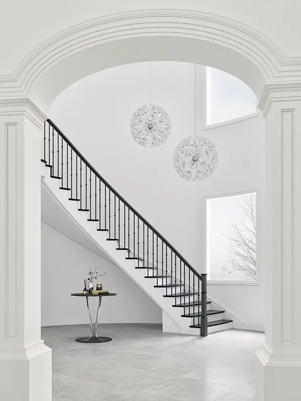 STAIR BALUSTER PTMBALL1B 9/16″ROUND SINGLE BALL MODERN TUBULAR METAL 1 3/16″ X 44″ – SATIN BLACK