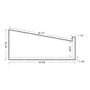 STAIR TREAD SOLID OAK ST101 Standard Pie Shape Square Edge With the Return Open Right