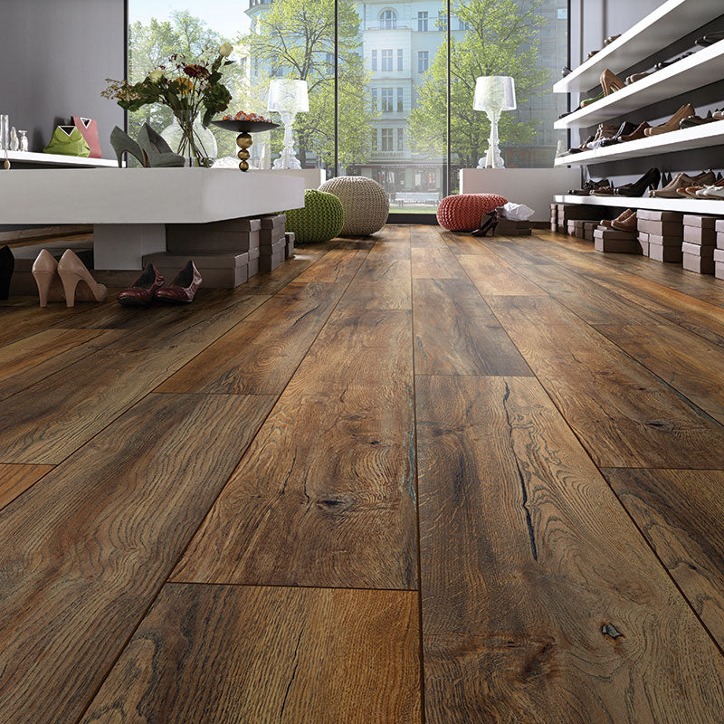 $3.39/sq. ft. ($47.18/Box) Authentic Premium "RUPERT OAK" 12 mm Laminate Flooring