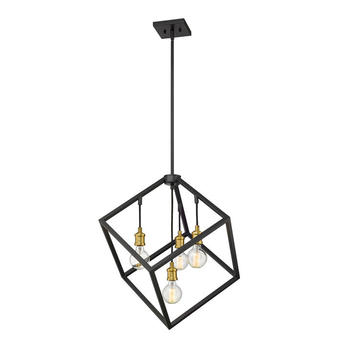 VERTICAL 4Lt. Pendant (Bronze + Olde Brass)