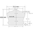 WHHMC278212 COLONIAL HARD MAPLE HANDRAIL 2 7/8″ X 2 1/2″ X 12 FT.