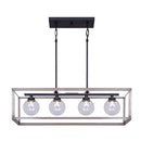 LEO Chandelier (black with brushed nickel)