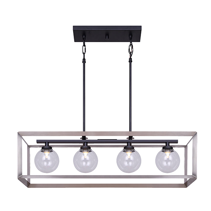 LEO Chandelier (black with brushed nickel)