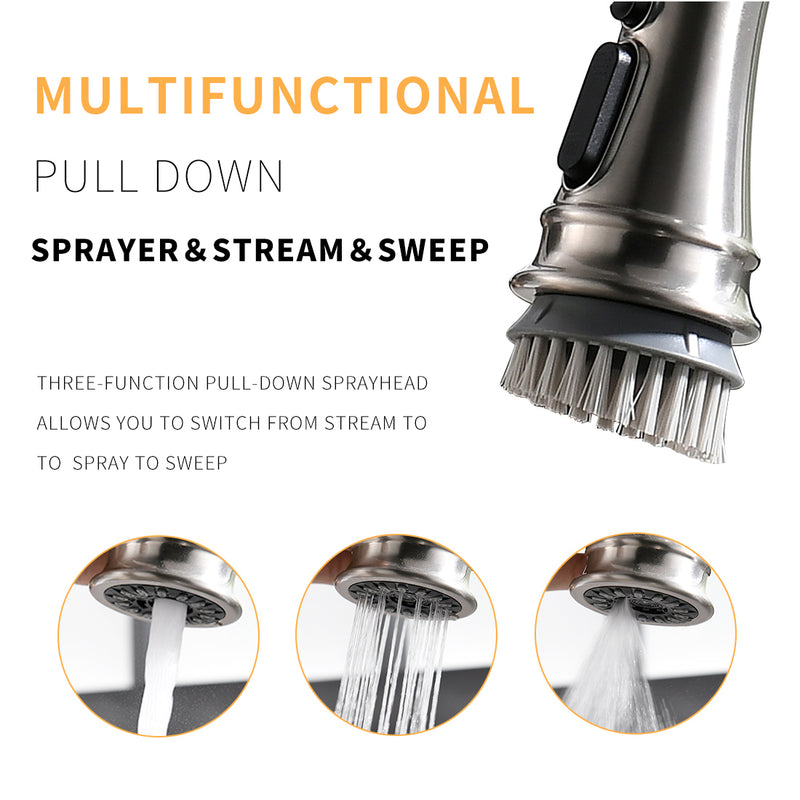 Brushed Nickel Single-Handle Kitchen Faucet 1177-33N