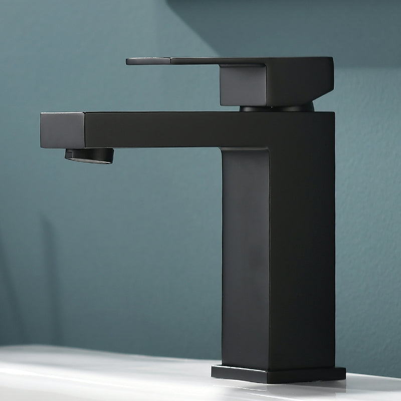Black 1 Hole Single-Handle Bathroom Faucet 1181-11B