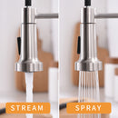 Brushed Nickel Single-Handle Kitchen Faucet IS1252-33N-1D-1