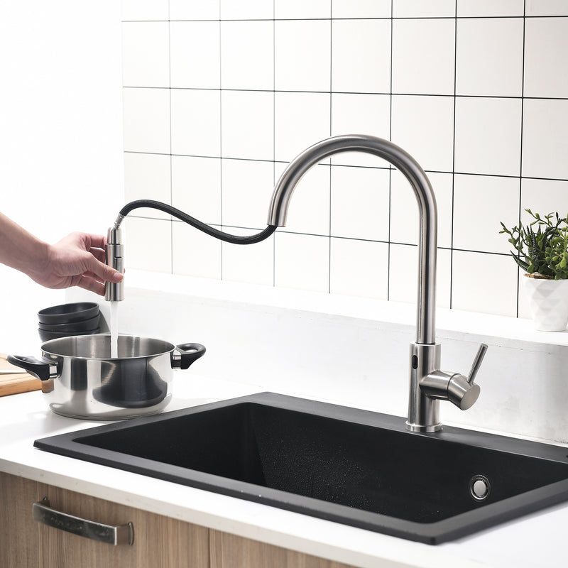 Brushed Nickel Single-Handle Kitchen Faucet IS1256-33N